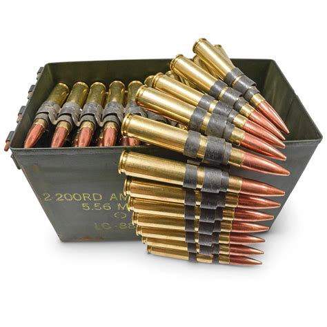 Lake City 50 Bmg 647 Grain Fmj Ammo With Can Remanufactured 100