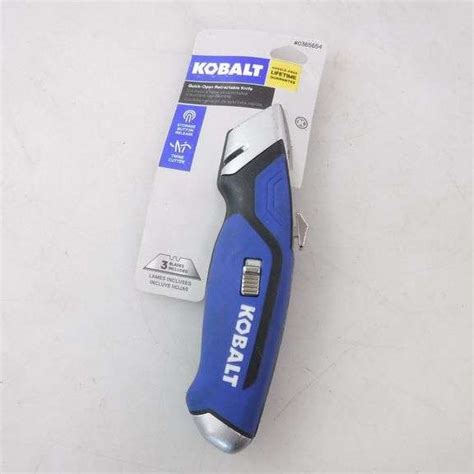 Kobalt 3 Blade Retractable Utility Knife With On Tool Blade Storage