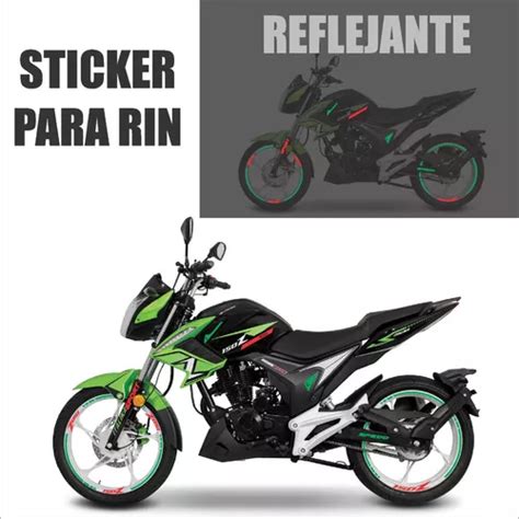 Sticker Refleante Para Rines Italika 150z Regalo Cuotas Sin Interés