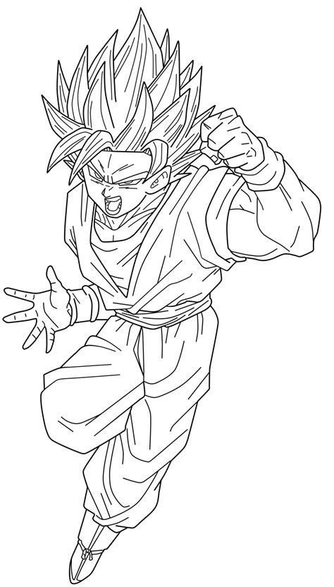 Goku Ssj2 Drawings In Pencil Sketch Coloring Page