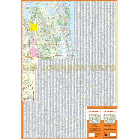 Jacksonville Florida Street Map Gm Johnson Maps