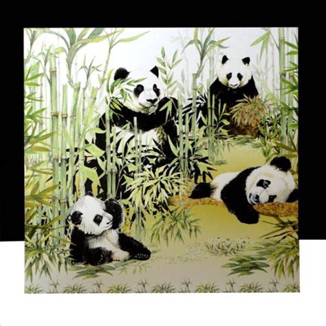 Bamboo Of Pandas Card Decorque Cards