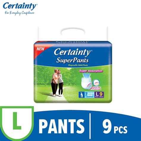 Certainty Superpants Pack Adult Diapers Large L9 L Size 29 Inch 39