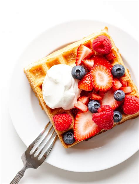 German Waffles Recipe Delicious Sweet Waffles Maple Mango