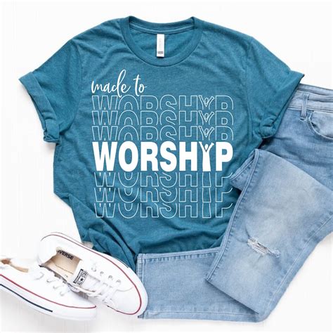 Made To Worship Svg Religious Christian T Shirt Design For Etsy