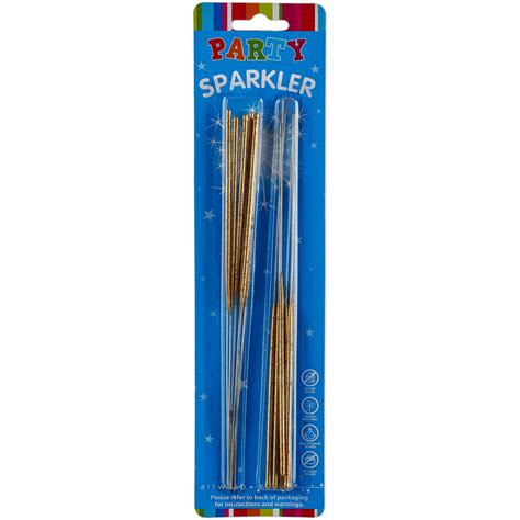Artwrap 12 Pack Party Sparklers Gold Big W