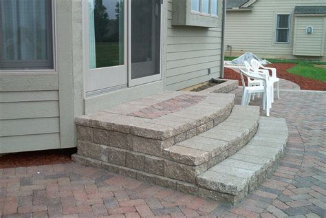 Proper Paver Steps For Bay Windows Patio Stairs Patio Steps Patio