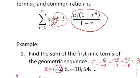 Finding The Sum Of The First N Terms Of A Geometric Sequence Youtube