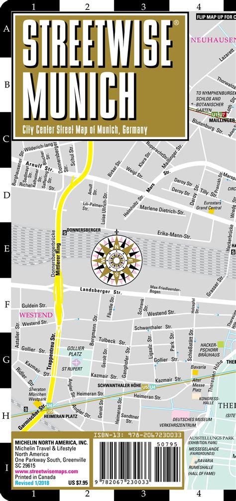 Streetwise Munich Map Germany Laminated City Center Street Map Of