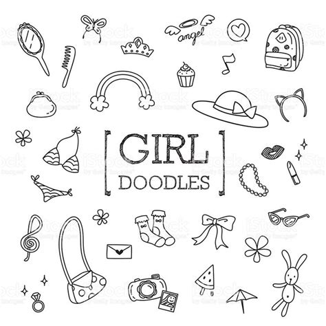 Everything Of Girls In Hand Drawing Styles Doodle Girl Cute Easy