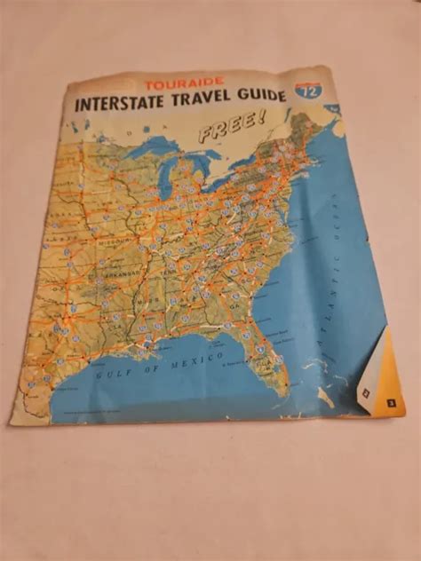 Vintage 1972 Conoco Touraide Interstate Travel Guideinterstate Route