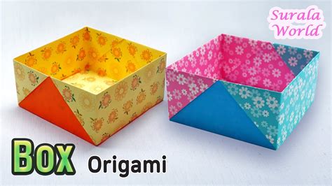 Paper Box Diy Easy Origami Box Tutorial How To Youtube