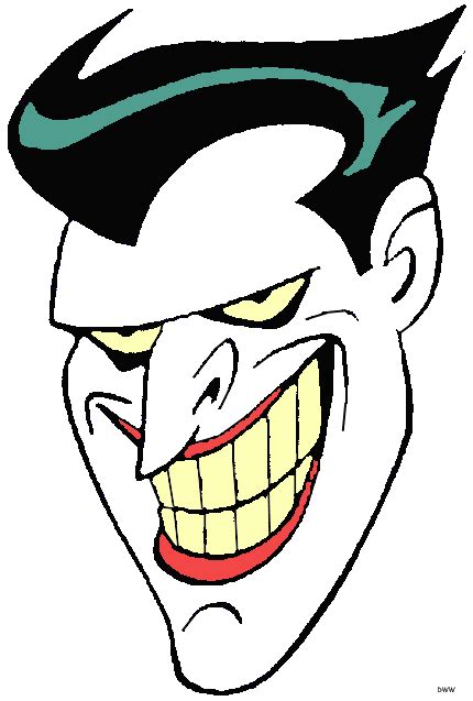 Batman Animated Series Joker Face Clip Art Library
