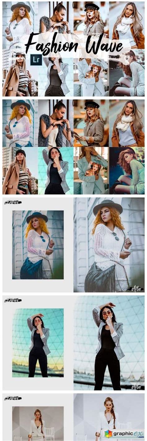 05 Fashion Wave Photoshop Actions Acr Free Download Vector Stock
