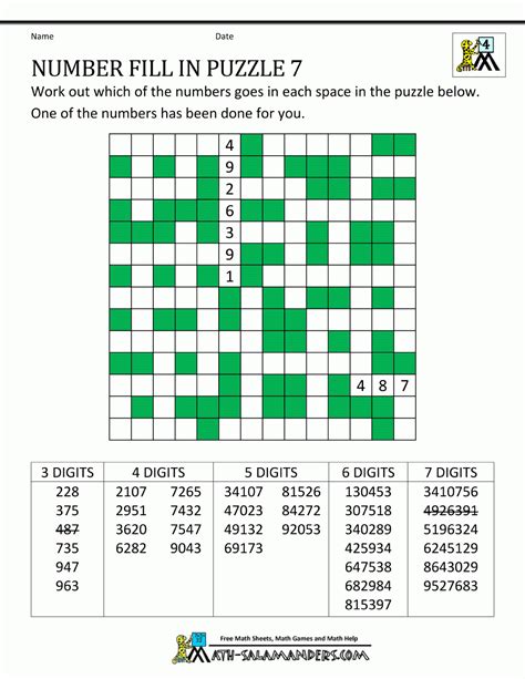 Printable Fill In Puzzle Printable Crossword Puzzles