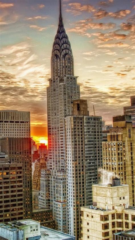 1080×1920 New York Skyscrapers Top View Hdr Wallpaper