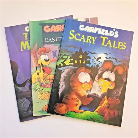 Vintage 1990 Garfields Scary Tales 1991 Tales Of Mystery 1989 Easter