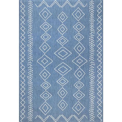 Nuloom Serna Blue 5 Ft 3 Inch X 7 Ft 6 Inch Indooroutdoor Area Rug