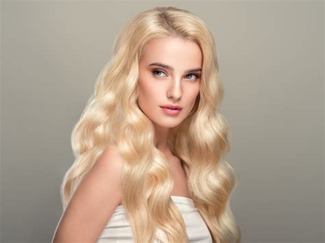Stock Photo Beautiful Girl With Wavy White Hair 01 Free Download