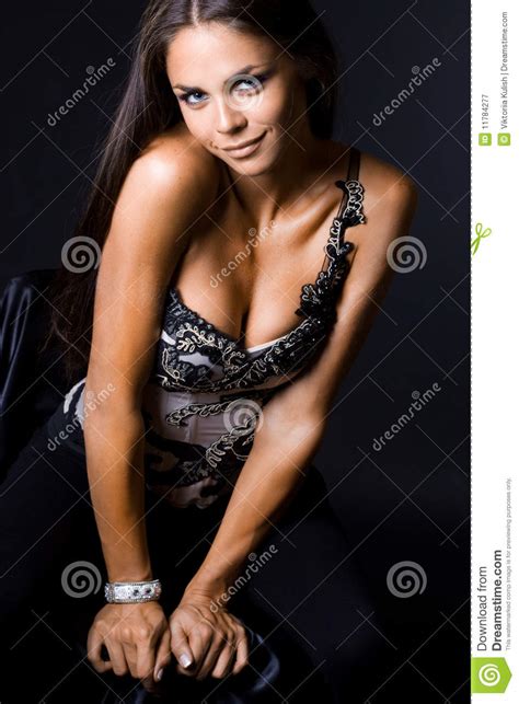 Modna Seksowna Kobieta Obraz Stock Obraz Z O Onej Z Flirt