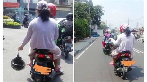 Viral, prank tante vs ojol bikin ngilu adegannya.! Helm Cuma Ditenteng karena Takut Corona, Netizen: Kaya Bawa Bangke