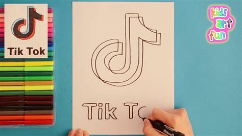 How To Draw Tik Tok Logo YouTube