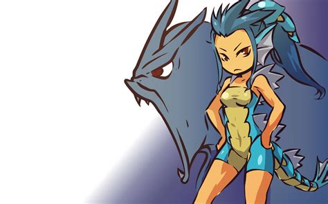 Download A Stunning Female Fan Art Of A Gyarados Wallpaper