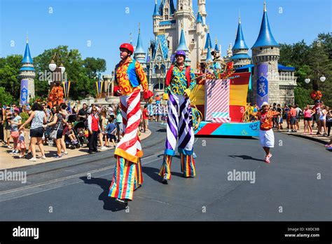 Street entertainment at Walt Disney's Magic Kingdom theme park, Orlando