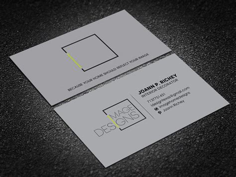 Modern Business Card For Interior Design Business By Kittenpaws