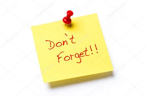 Dont Forget Paper Note Stock Photo By ©andrewsproule 22909224