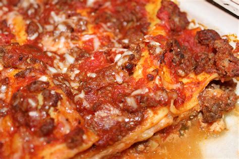 Lasagna With Meat Sauce Burnt Macaroni