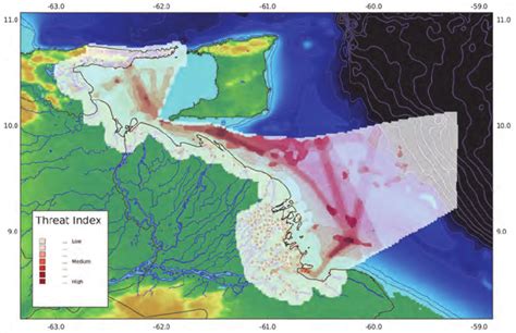 Map Of The Orinoco Delta And Gulf Of Paria Region In The Venezuelan