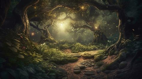 Fantasy Magical Enchanted Fairy Tale Landscape Fabulous Fairytale