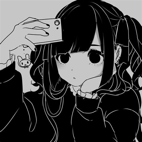 82 Aesthetic Black And White Anime Profile Picture