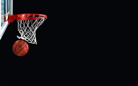 Red Basketball Hoop And Red Basketball Basketball Hd Wallpaper