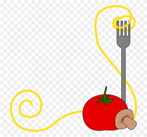 Italian Border Clip Art Spaghetti Pasta Food Free Vector Graphic