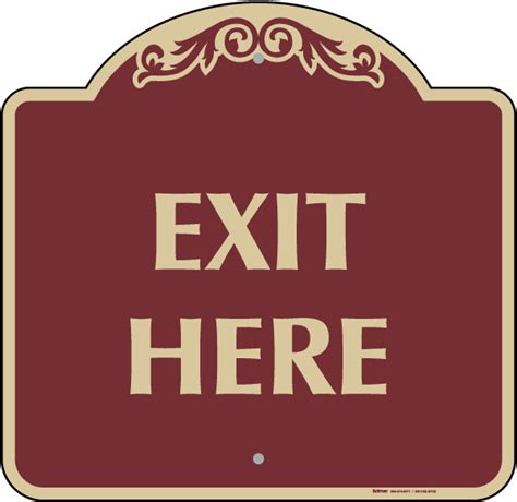 Exit Here Sign Claim Your 10 Discount