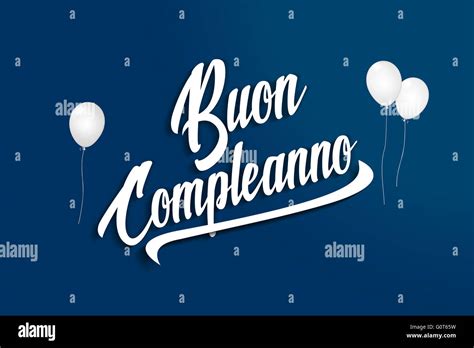 Buon Compleanno Feliz Cumpleaños En Italiano Globos Tarjeta