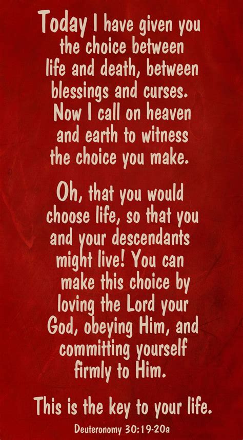 One sure fire way of getting it into your life each day is reading it! Deuteronomy 30:19-20 | Bible verses | Pinterest | Heavens ...