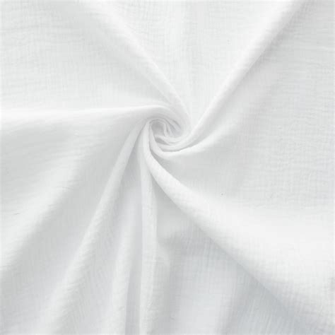 100 Cotton Double Gauze Fabric White By The Yard