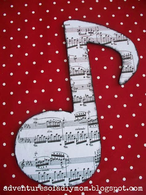 Mod Podge Wooden Music Notes Decor Adventures Of A Diy Mom