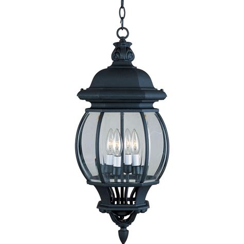 Amazon's choice for outdoor lantern lights. Maxim Lighting Crown Hill 4-Light Black Outdoor Hanging ...