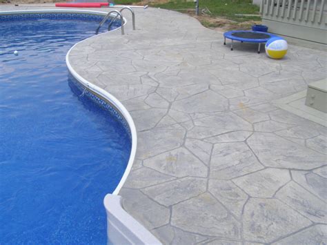 Pools With Stamped Concrete Pool Moutain Lake Pool With Stamped Concrete Stamped Concrete