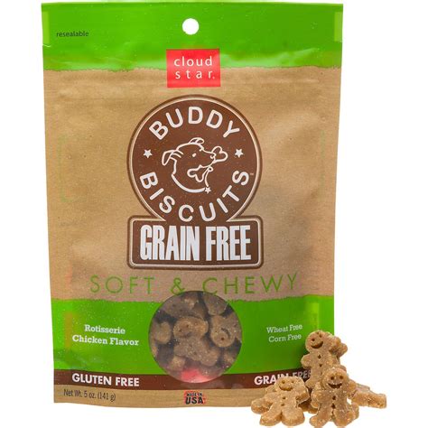 We packed them with flavor and simple ingredients, so you'll love them as much as your dog does. Cloud Star Buddy Biscuits Grain Free Soft & Chewy Dog ...