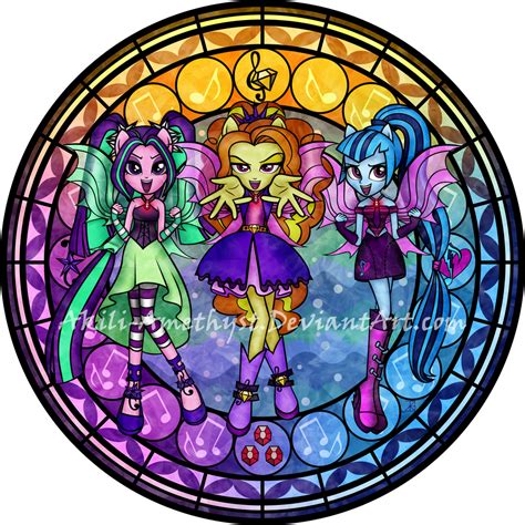 Stained Glass Dazzlings By Akili Amethyst On Deviantart