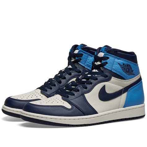 Check out our air jordan 1 selection for the very best in unique or custom, handmade pieces from our shoes shops. Air Jordan 1 Retro High OG Sail, Obsidian & Blue | END.