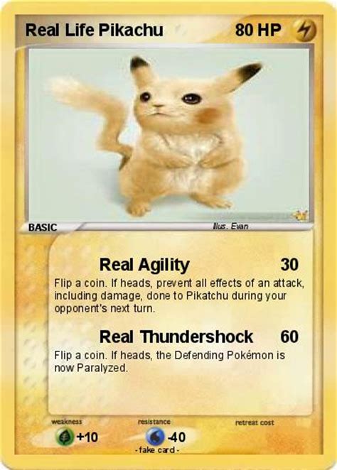 Pokémon Real Life Pikachu 11 11 Real Agility My Pokemon Card
