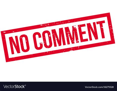 No Comment Rubber Stamp Royalty Free Vector Image
