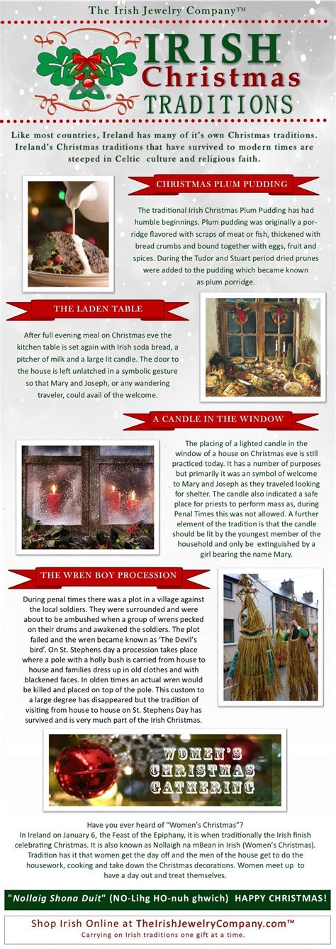 Irish Christmas Traditions Infographic Christmasinfographic Irish