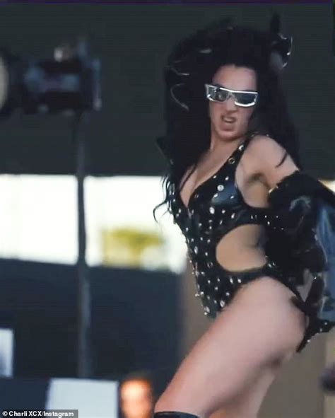 Charli Xcx Shows Off Racy Look Featuring Black Leather Bodysuit For